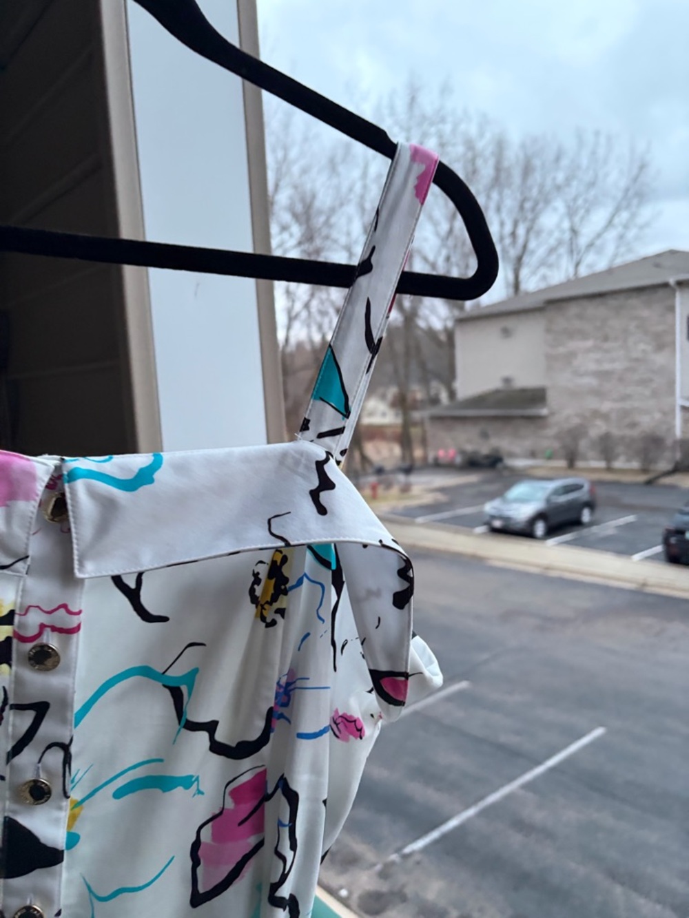 🆕🌸🦋Karl Lagerfeld Paris Floral Midi Cotton Pockets Dress White Summer Size4 6 12 - Picture 9 of 17